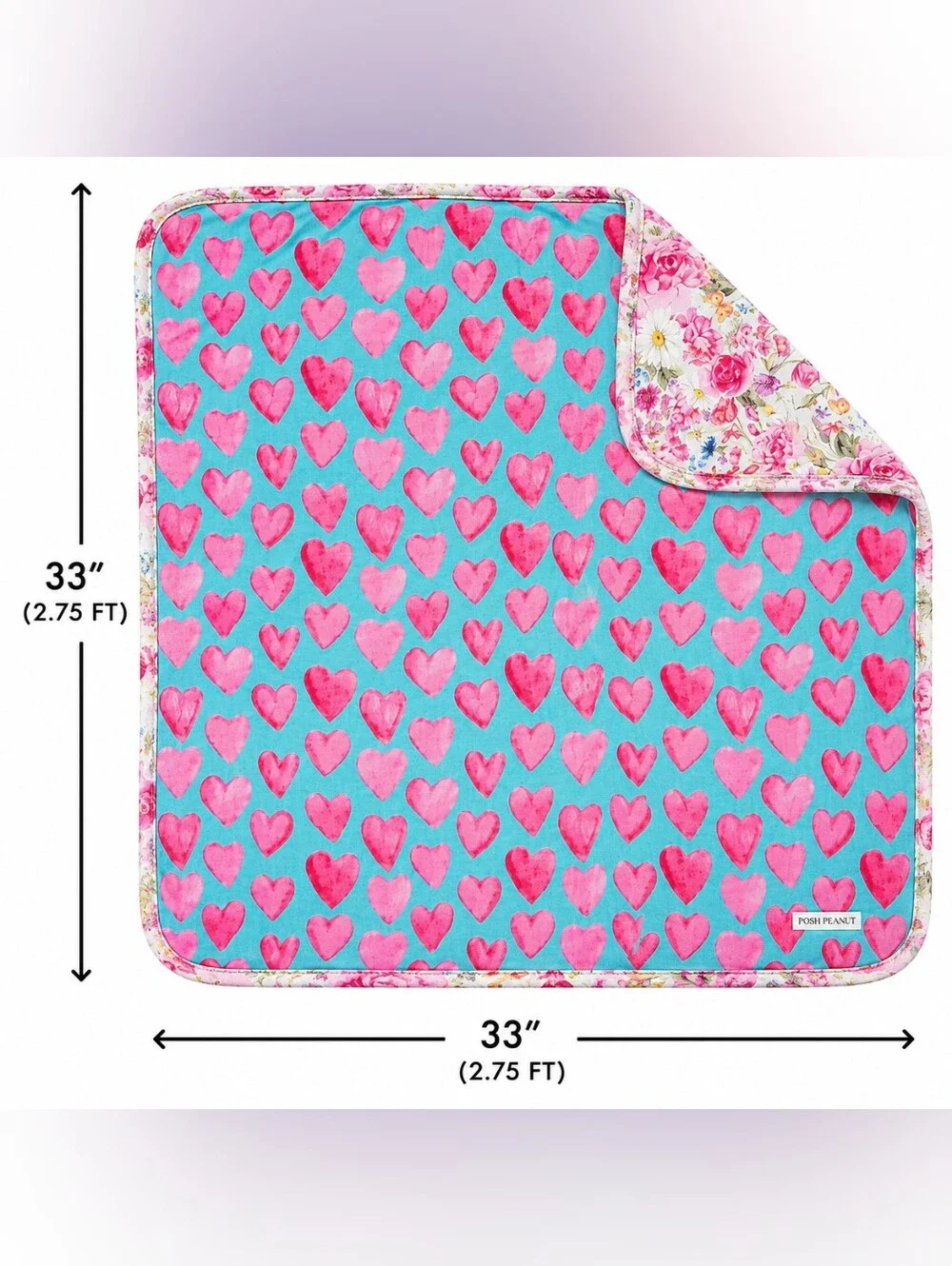 OG Posh Peanut Patoo Pink Heart/Alice 33*33